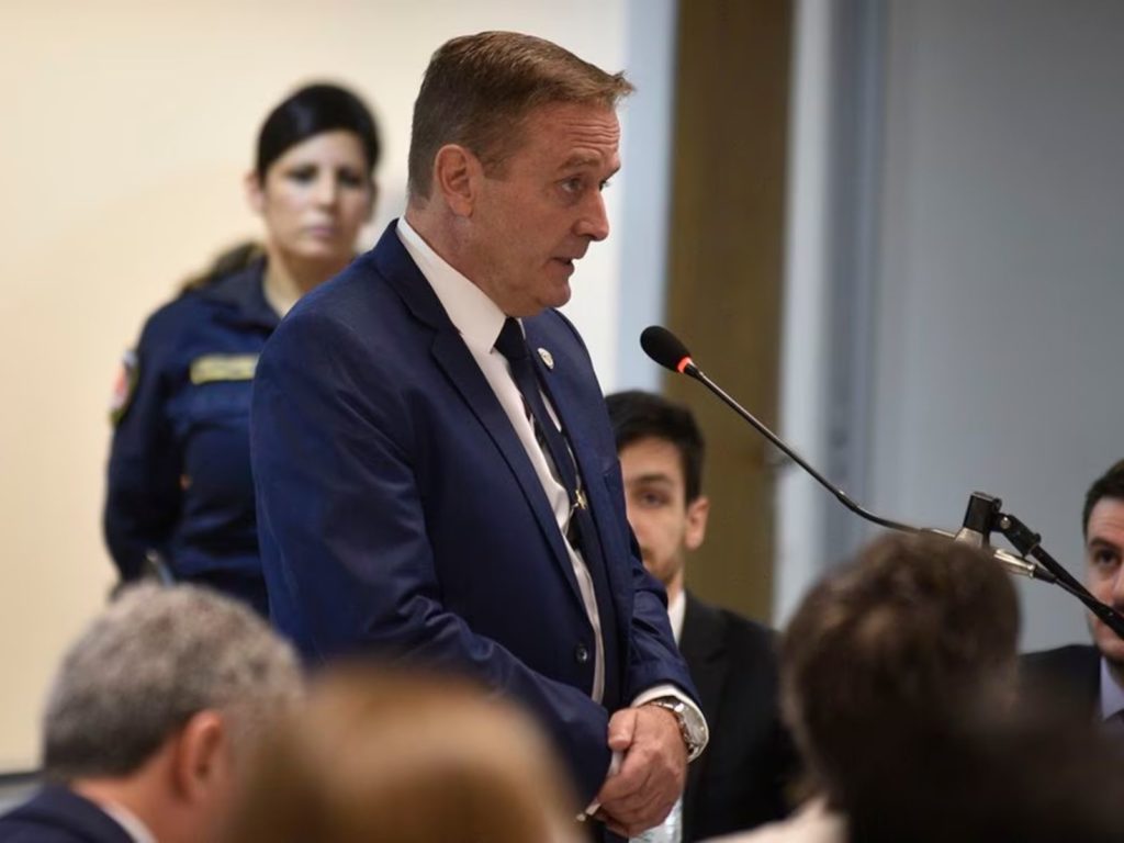 Gonzalo Cumplido declarando en el juicio por el crimen de Blas Correas.