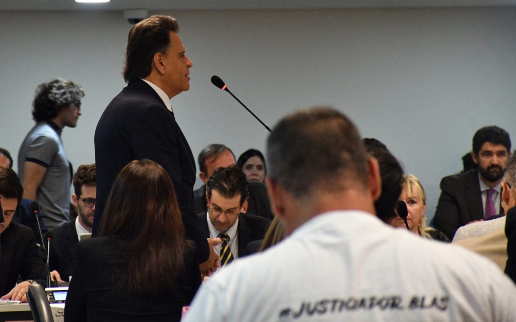 Alfonso Mosquera declarando en el juicio por Blas Correas.