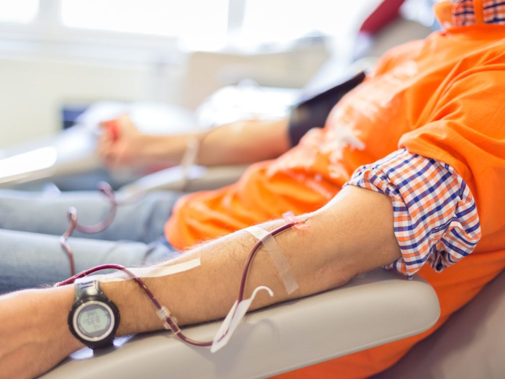 Donante de sangre.